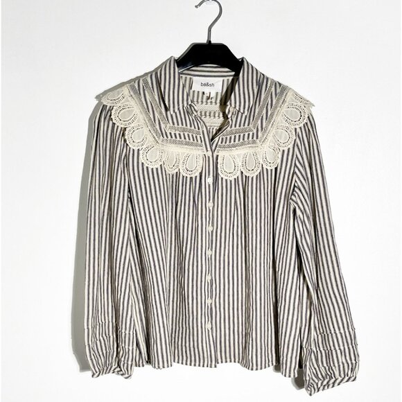 NWT Ba&Sh Anael striped blouse Size small - Picture 5 of 11